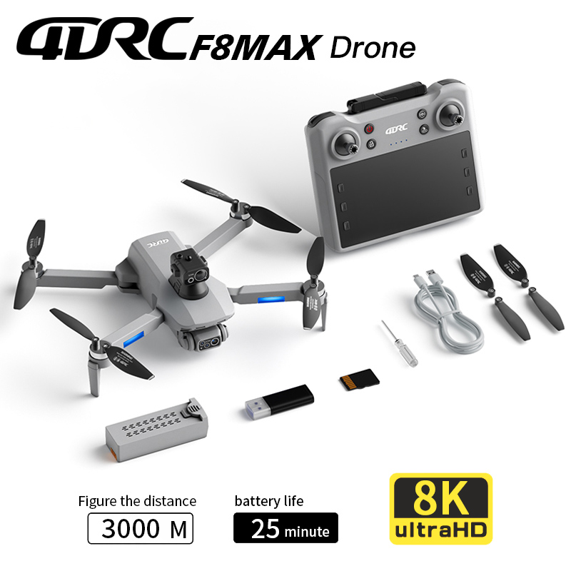 Rc Helicopter Electric - โดรน F8 MAX GPS ระดับมืออาชีพ กล้อง